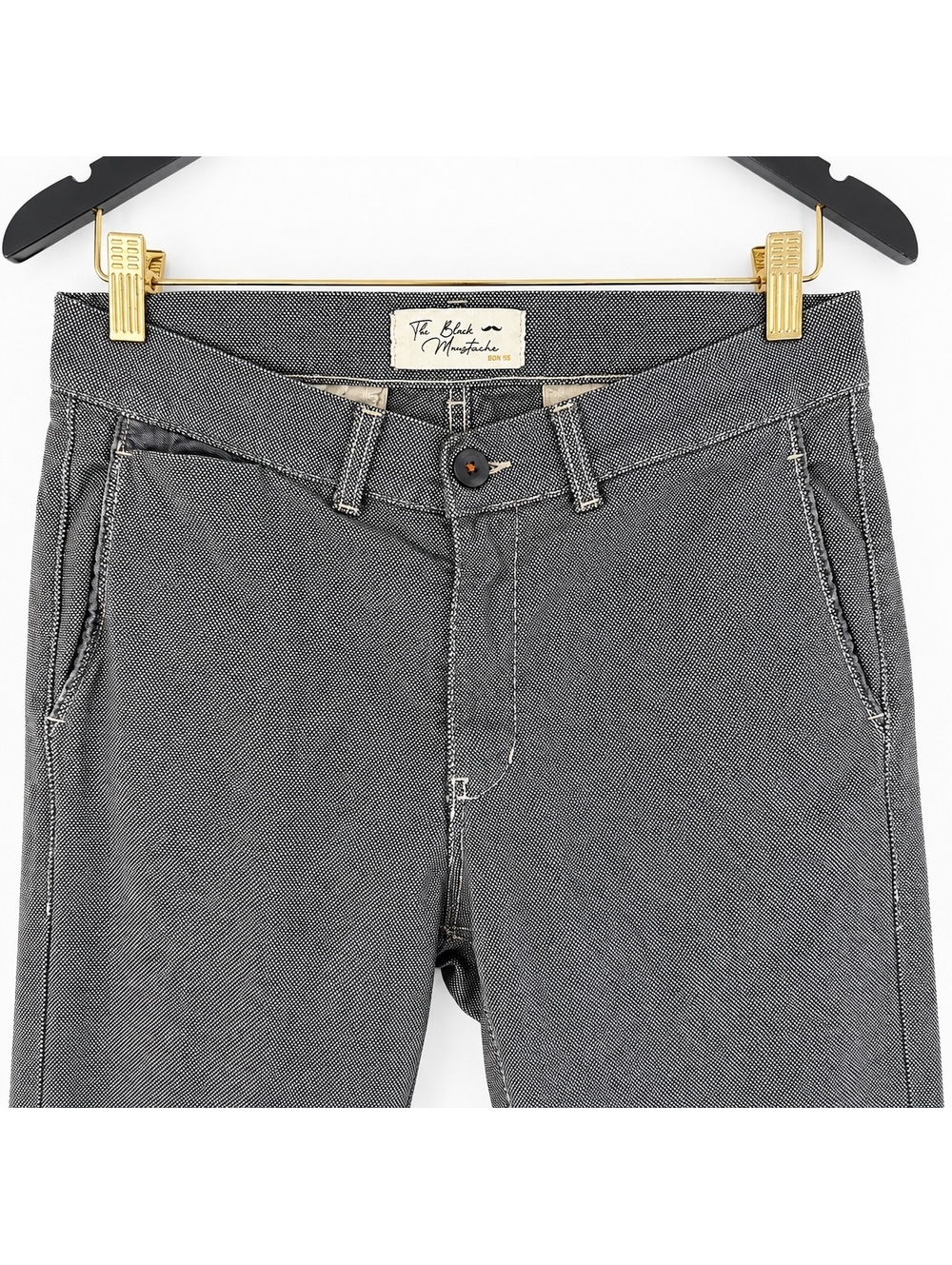 The Black Moustache Men’s Slim Pants in Alien Ash Made in Spain High Quality